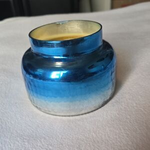 Blue Ombre Glass Jar Vase